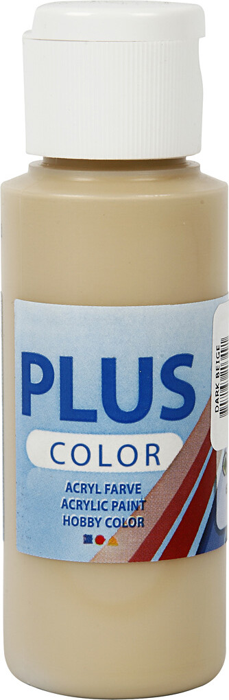 Se Plus Color Hobbymaling - Akrylfarve - Dark Beige - 60 Ml hos Gucca.dk