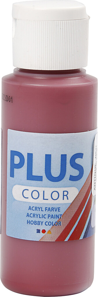 Se Plus Color Hobbymaling - Akrylfarve - Gammel Rød - 60 Ml hos Gucca.dk