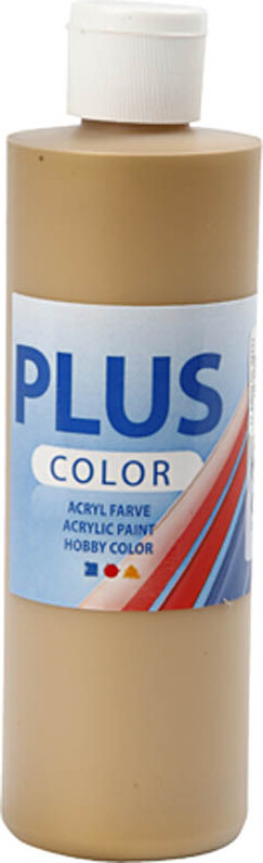 Plus Color Hobbymaling - Akrylfarve - Guld - 250 Ml
