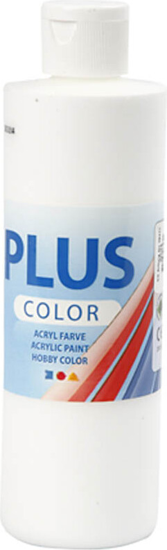 Billede af Plus Color Hobbymaling - Akrylfarve - Hvid - 250 Ml