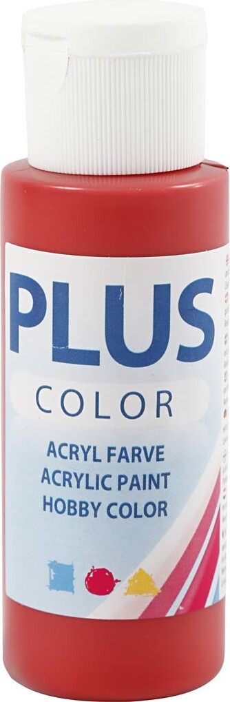 Se Plus Color Hobbymaling - Akrylfarve - Julerød - 60 Ml hos Gucca.dk