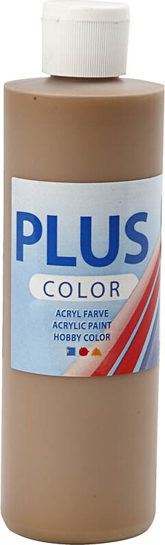 Billede af Plus Color Hobbymaling - Akrylfarve - Lys Brun - 250 Ml