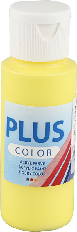Se Plus Color Hobbymaling - Akrylfarve - Primær Gul - 60 Ml hos Gucca.dk