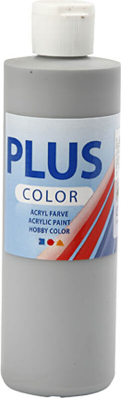 Billede af Plus Color Hobbymaling - Akrylfarve - Rain Grey - 250 Ml