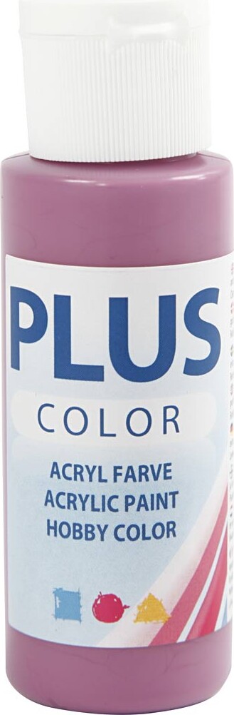 Plus Color Hobbymaling - Akrylfarve - Red Plum - 60 Ml