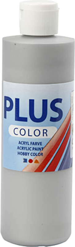 Plus Color Hobbymaling - Akrylfarve - Sølv - 250 Ml