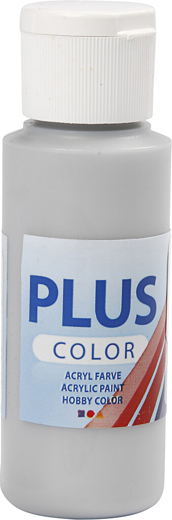Plus Color Hobbymaling - Akrylfarve - Sølv - 60 Ml