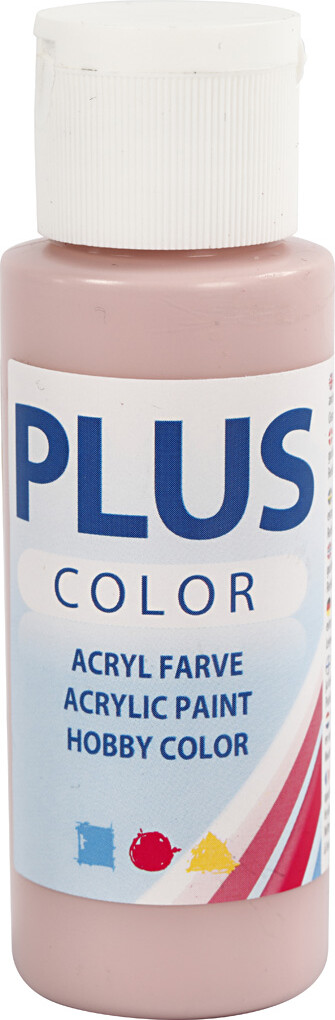 Plus Color Hobbymaling - Akrylfarve - Støvet Rosa - 60 Ml