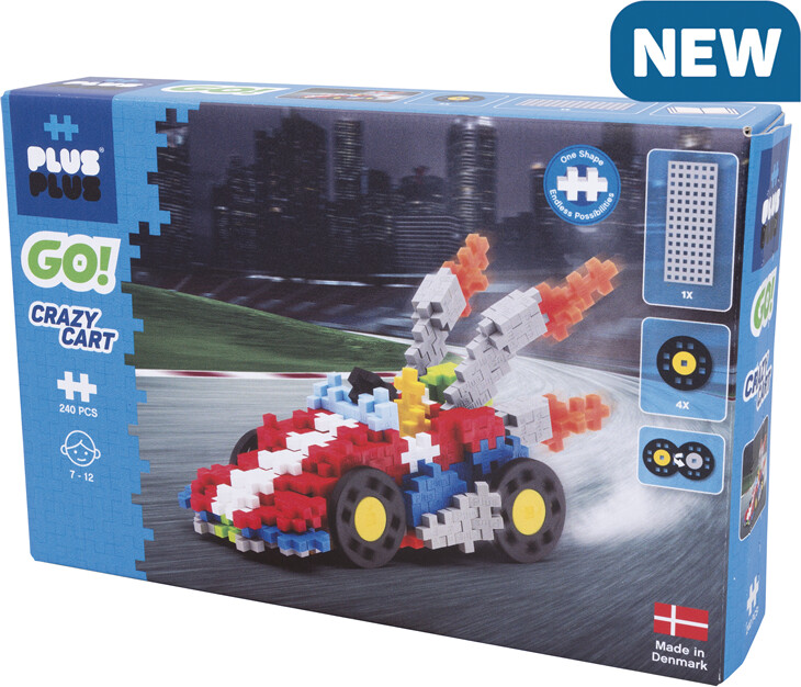 Plus-Plus GO! - Crazy Cart Set - 240 dele - Fra 7 år.