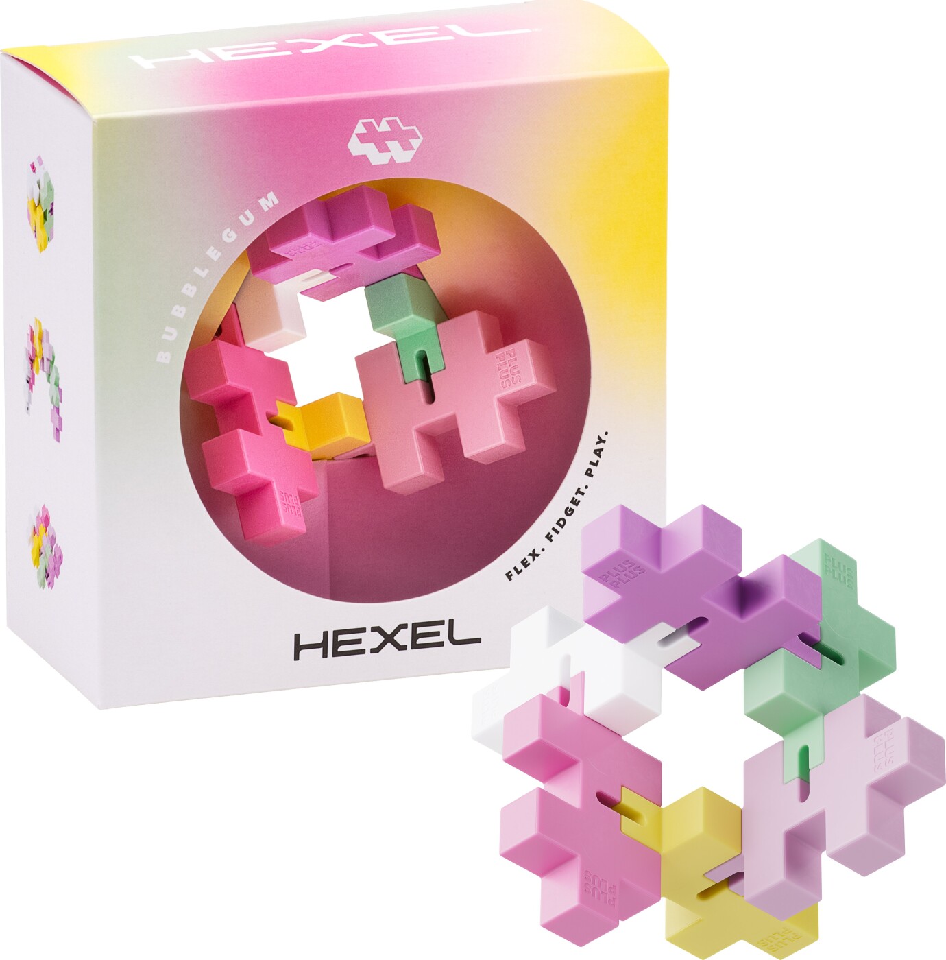 Billede af Plus-plus - Hexel - Bubblegum - Fidget Legetøj