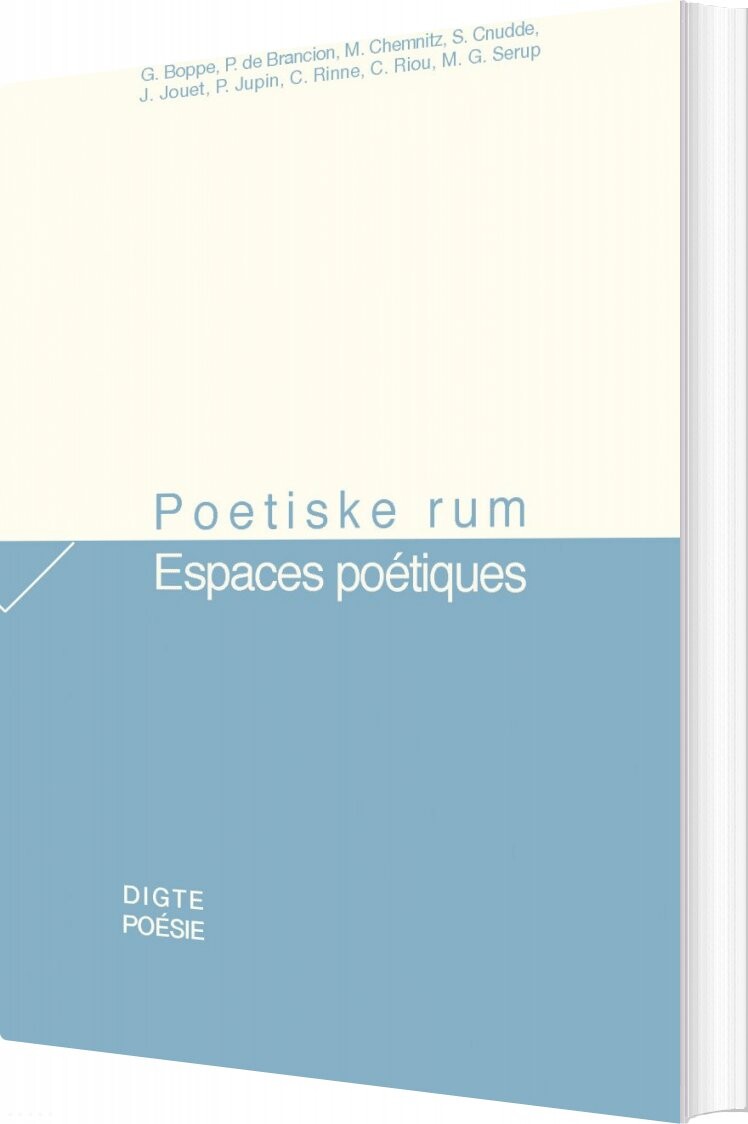 Billede af Poetiske Rum / Espaces Poétiques - Martin Glaz Serup - Bog