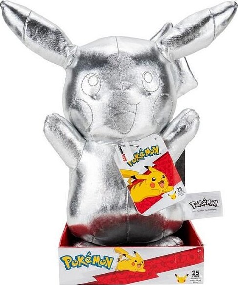Billede af Pikachu Bamse - 25 års Jubilæum - Sølv - 30 Cm