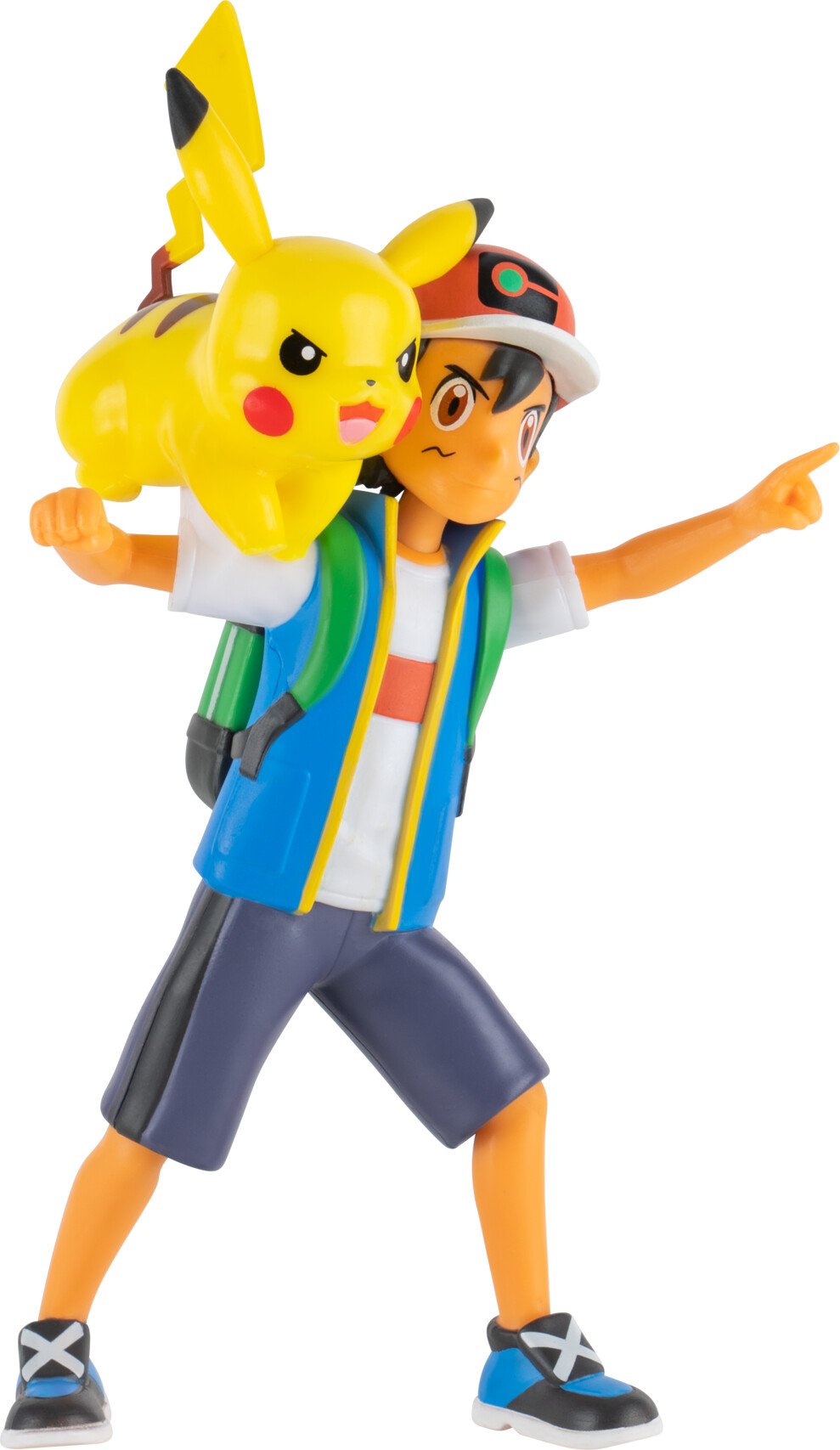 Pokémon Figur - Pikachu Og Ash - Battle Feature