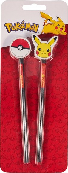 Pokémon - Blyanter Med Viskelæder - 2 Stk.