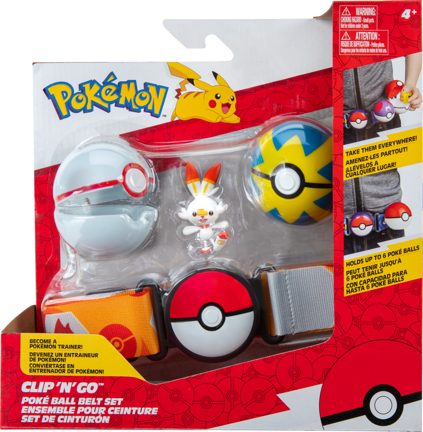 Pokémon - Clip 'n Go Bandolier Bælte Sæt Inkl. Scorbunny Figur