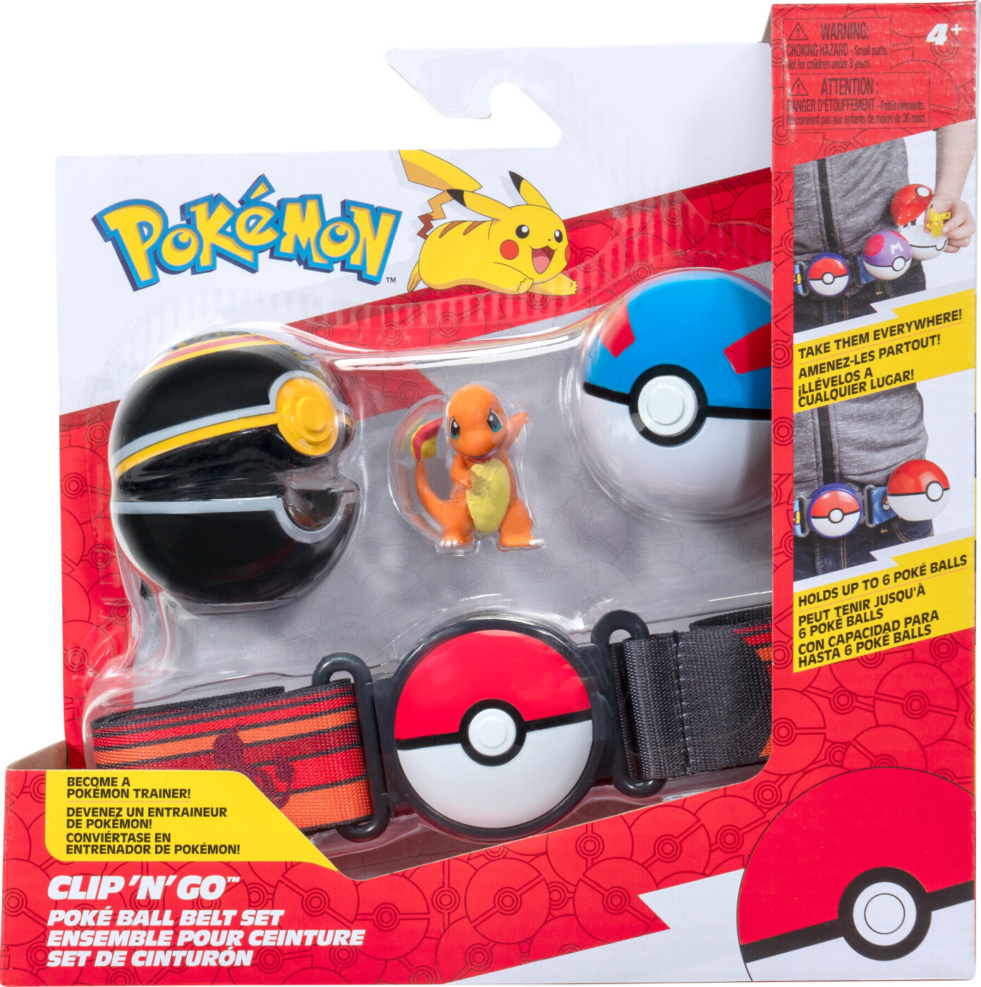 Pokémon Clip 'N' Go - Charmander bæltesæt PKW3647 Figur - GEEKD.dk