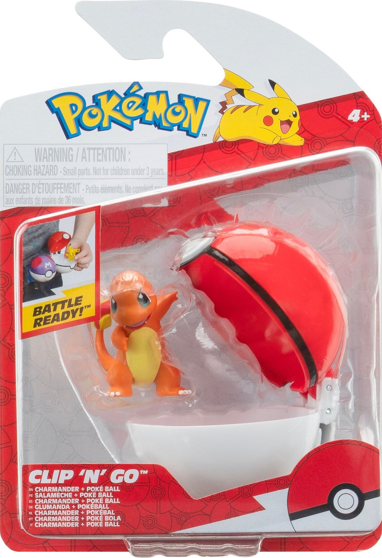 Pokémon Figur - Clip 'N' Go - Charmander m. Poke Ball