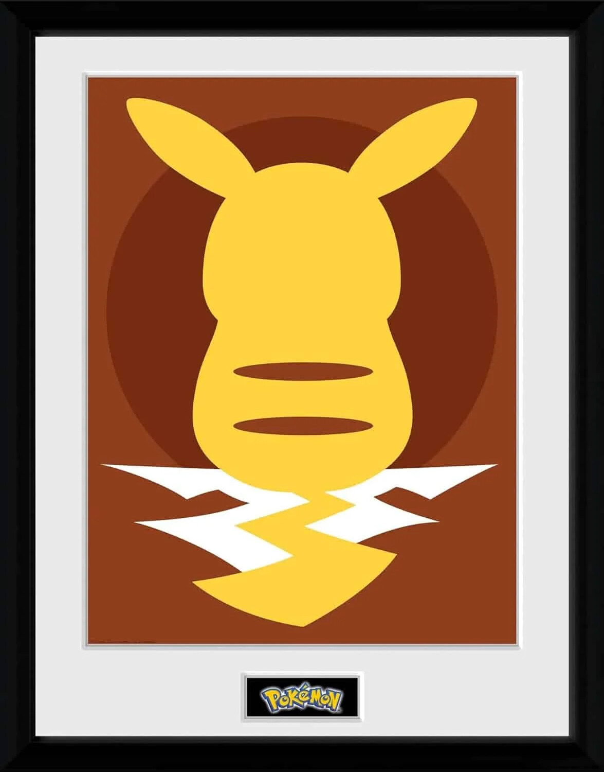 Pokémon - Plakat Med Ramme - Pikachu Silhouette - 30x40 Cm
