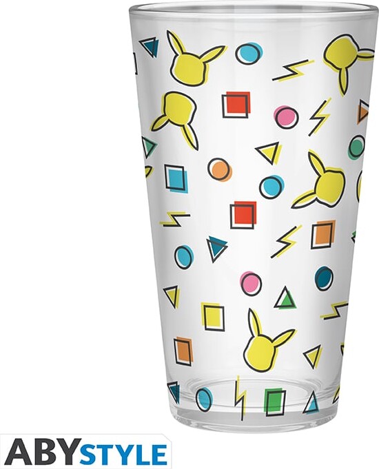 Pokémon - Stort Glas - Pikachu Mønster 400 Ml