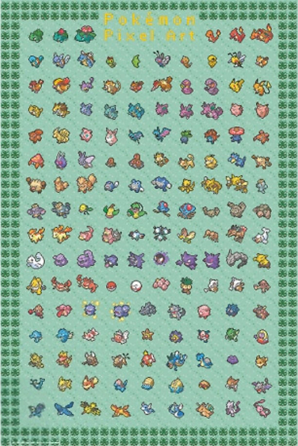 Pokemon - Maxi Poster - Pixel Art - Abystyle Studio
