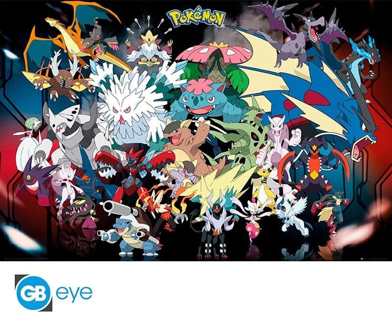 Se Pokémon Plakat - Mega Evolution Maxi - 91,5x61 Cm hos Gucca.dk