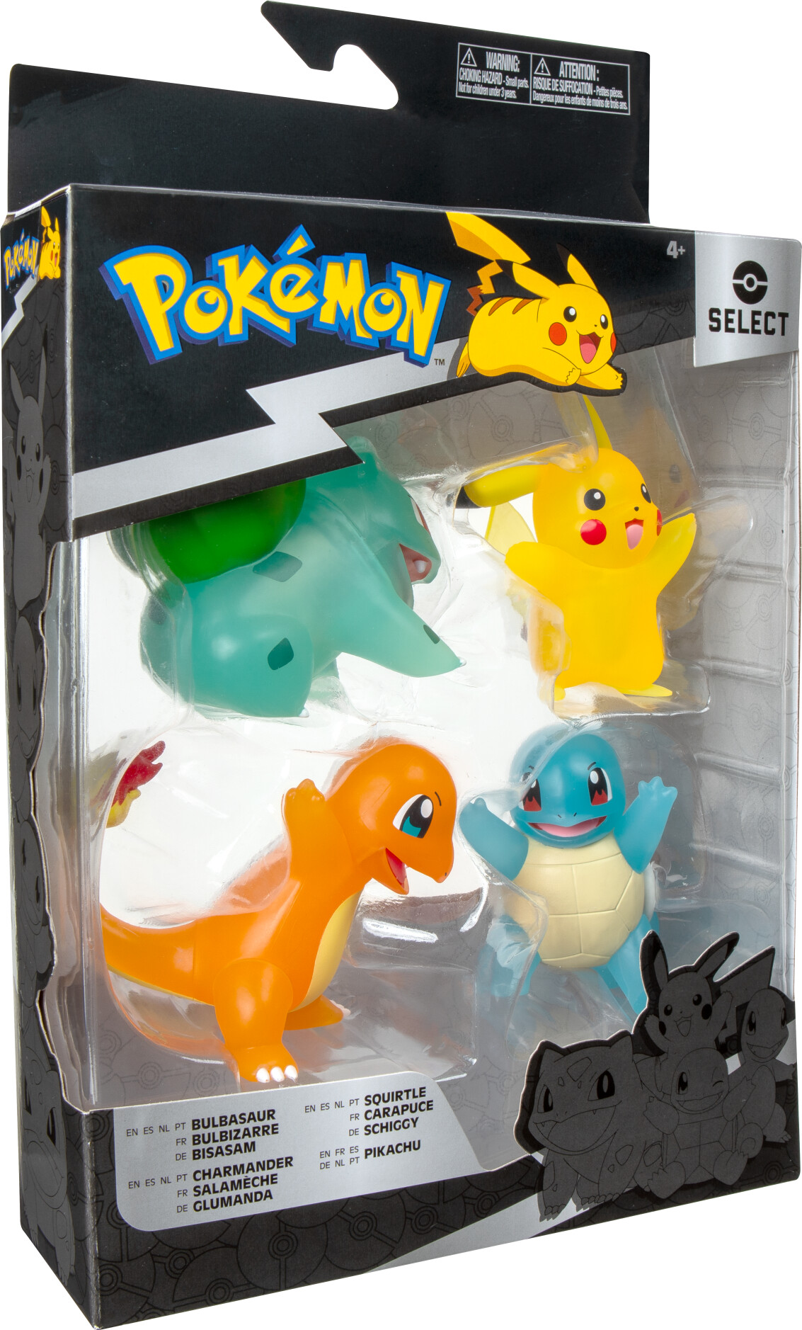 #3 - Pokémon Figurer - Pikachu, Charmander, Squirtle Og Bulbasaur