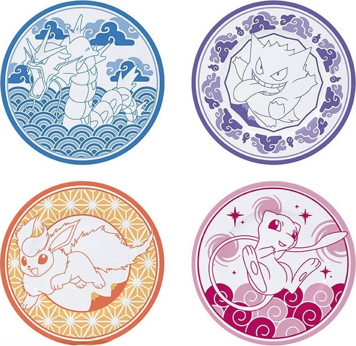 Pokemon - Set Of 4 Plates - Japanese Style - Abystyle Studio