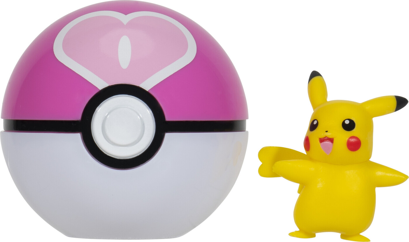 Pokémon - Clip N Go Female Pikachu W. Love Ball
