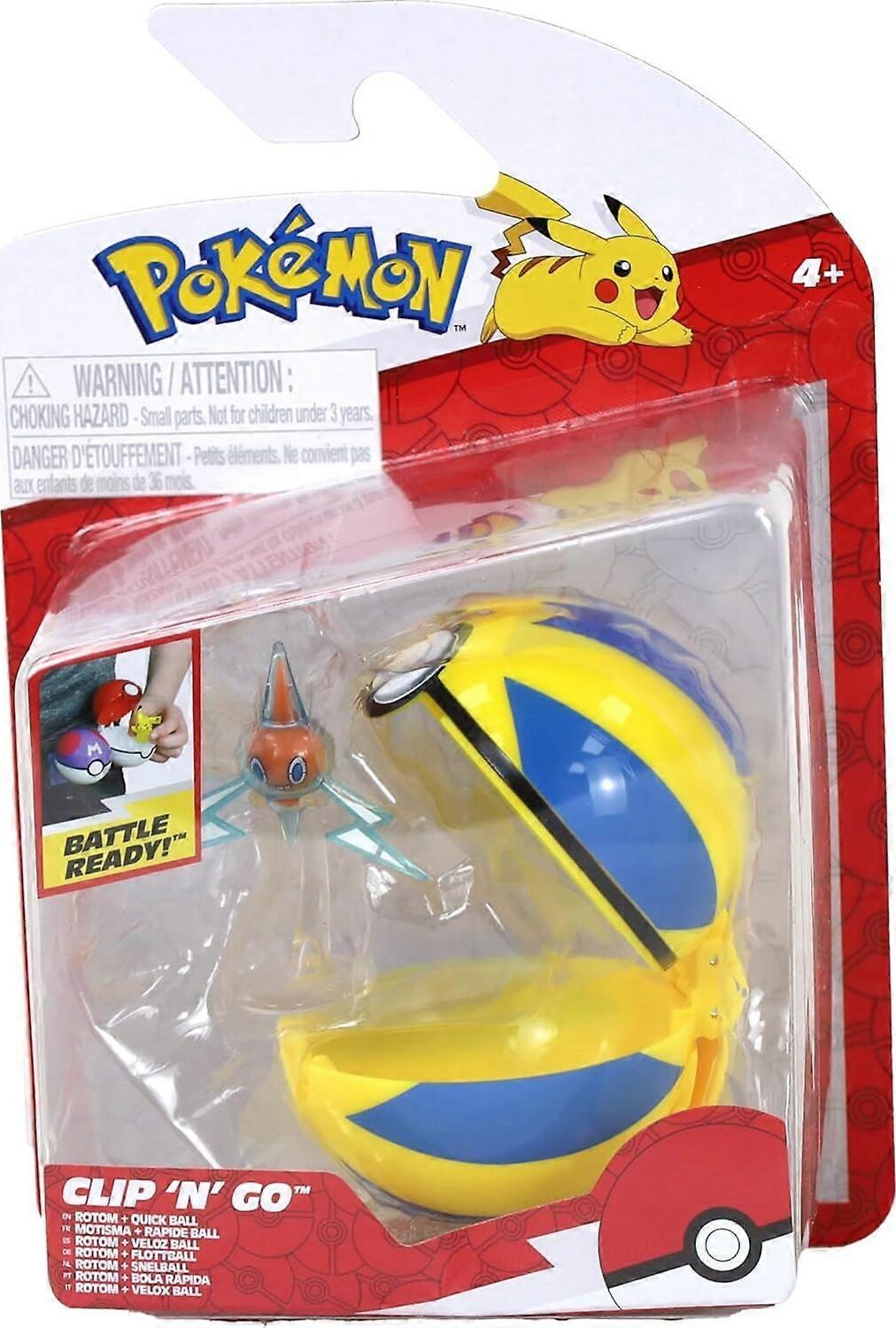 Pokémon - Clip N Go Rotom Quick Ball Legetøj - GEEKD.dk