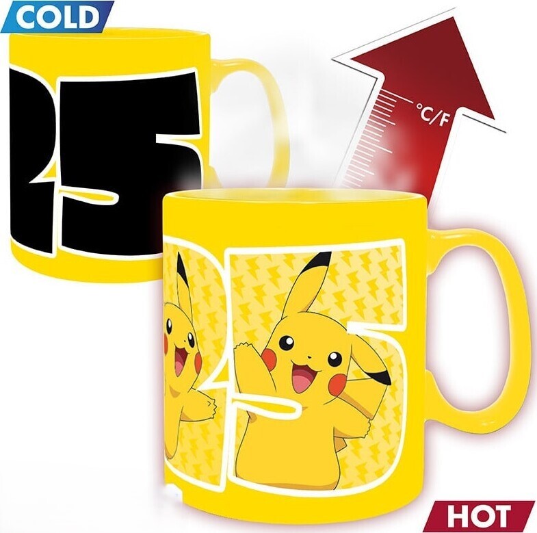 Pokémon - Krus - Varmeskiftende - Pikachu 460 Ml - Abystyle Studio