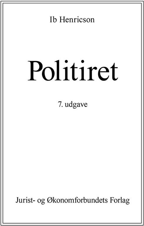 Politiret - Ib Henricson - Bog