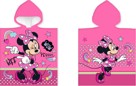 6: Minnie Mouse Håndklæde Poncho Til Børn - Disney - 50x100 Cm