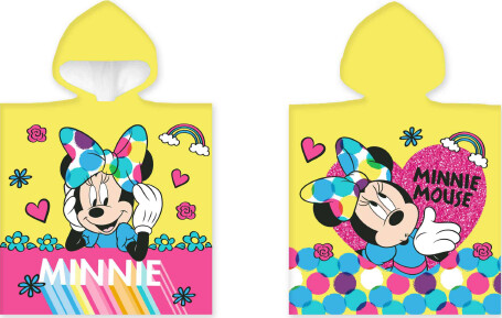 Billede af Minnie Mouse Håndklæde Poncho Til Børn - Disney - 50x100 Cm