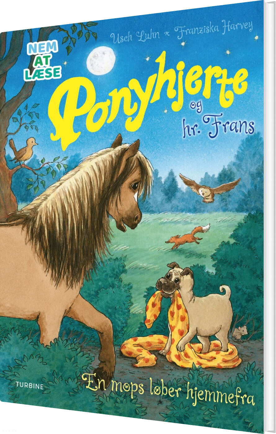 Billede af Ponyhjerte Og Hr. Frans - En Mops Løber Hjemmefra - Usch Luhn - Bog