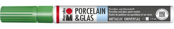 Billede af Glas Og Porcelænstusch - Metallic Grøn - Porcelain Painter - 1-2 Mm