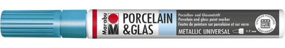 Billede af Glas Og Porcelænstusch - Metallic Petrol - Porcelain Painter - 1-2 Mm