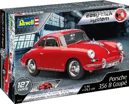 Revell - Porsche 356 B Coupé Bil Byggesæt - 1:16 - Easy-click - 07679