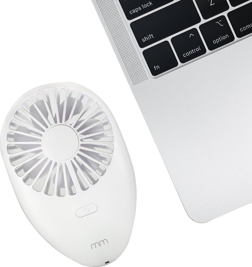 Mini Usb Ventilator Med Batteri - Hvid