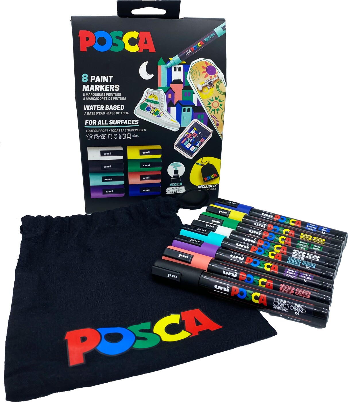 Posca - Pouch Set Pc-5m 8pcs - (401531)