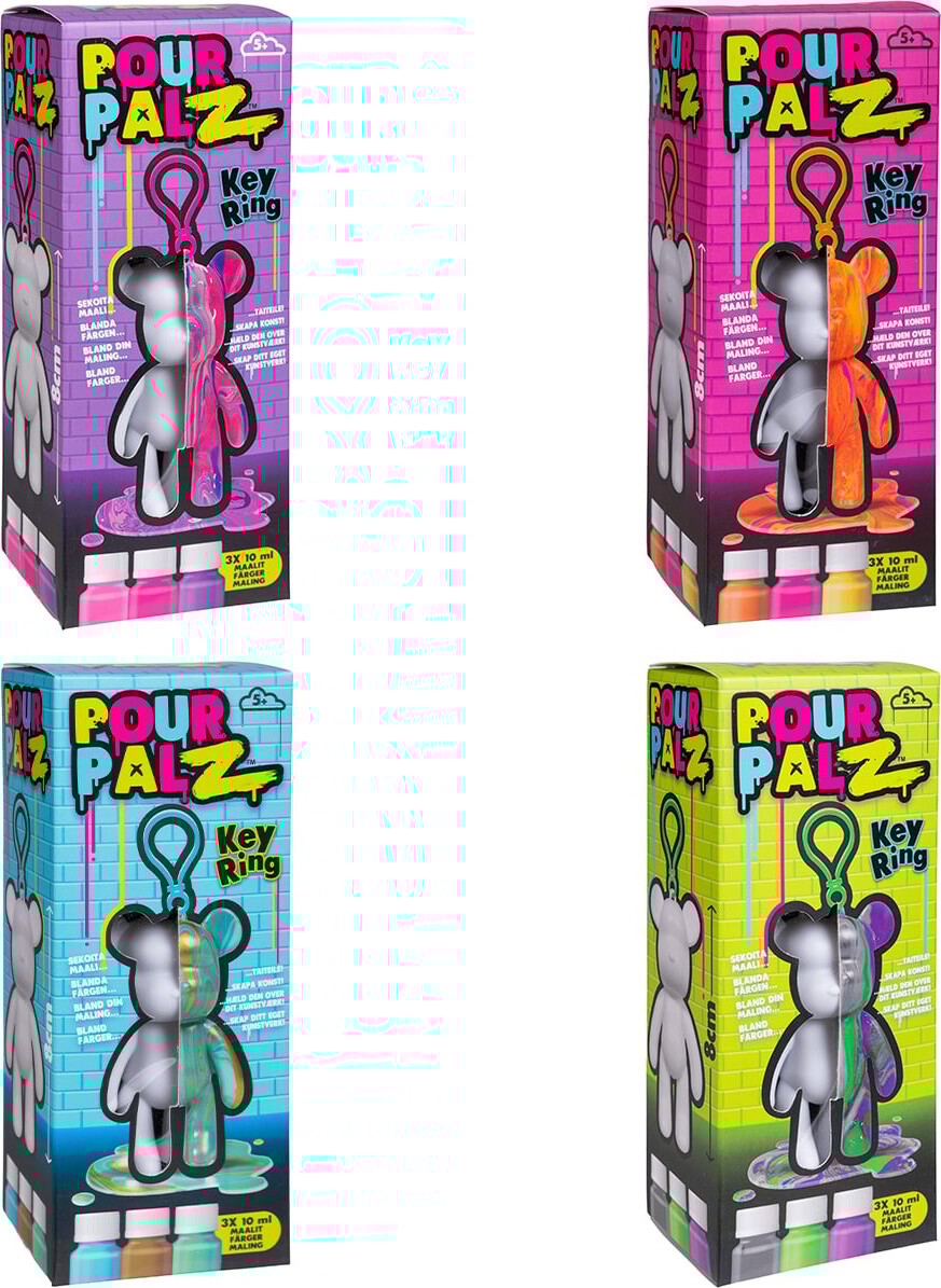 Pour Palz - Diy Paint Bear Keyring (33130154)
