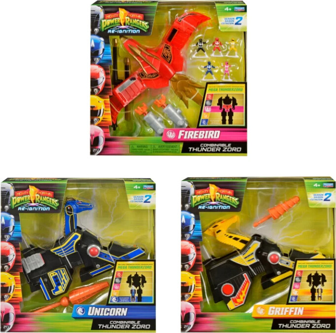 Power Rangers - Combinable Thunderzord Assortment - Assorteret