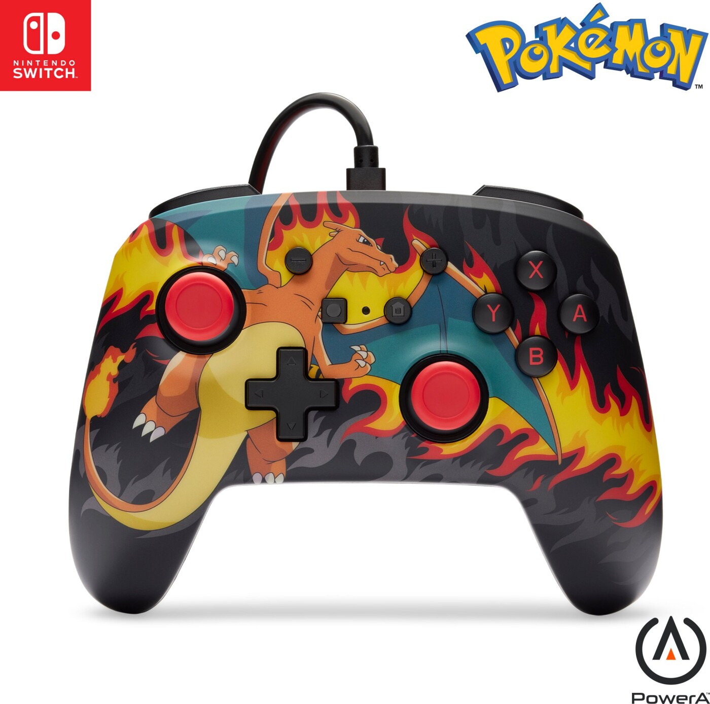 Powera Enhanced Wired Controller - Charizard Firestorm (nintendo Switch)