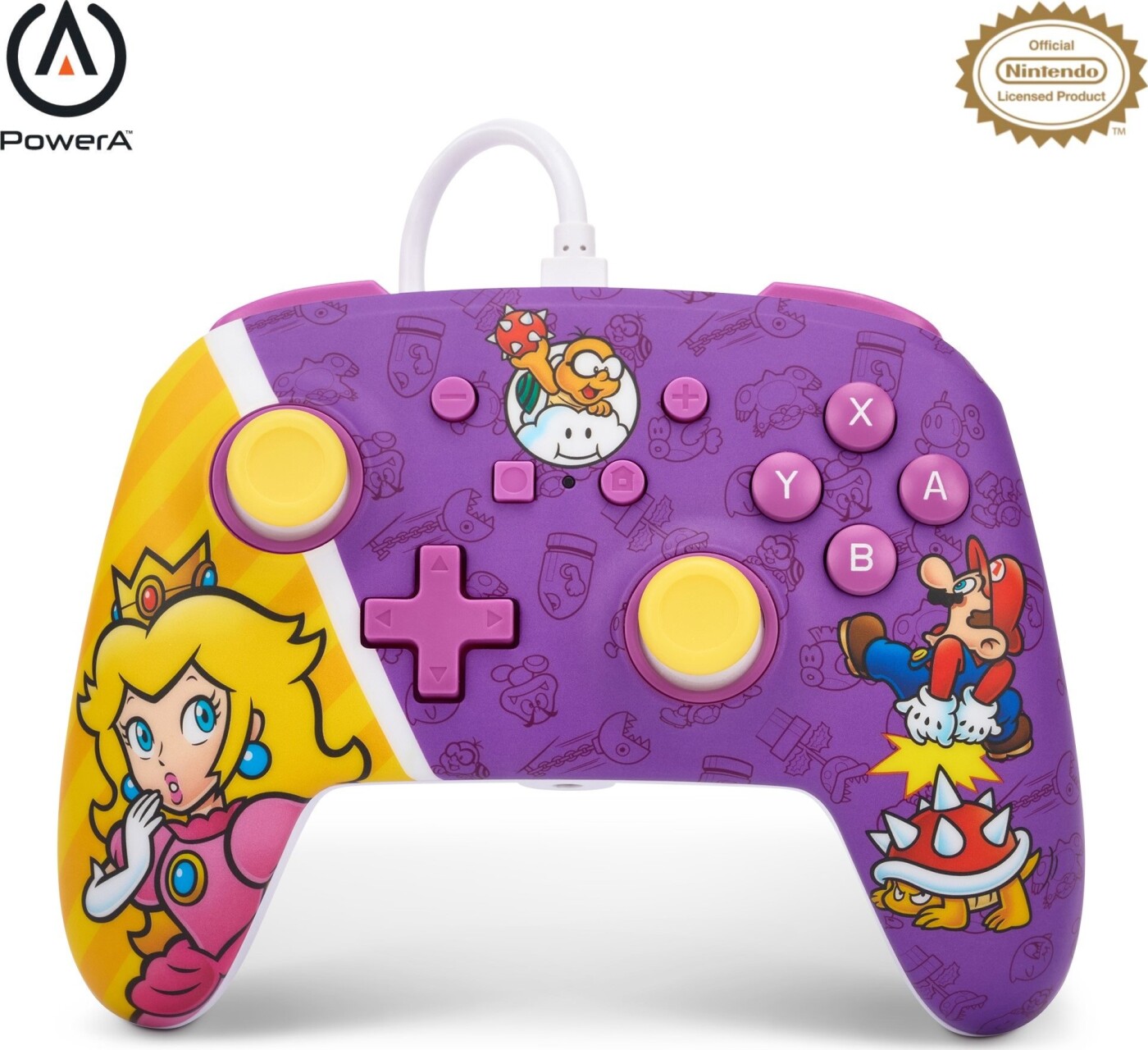 Se Powera Enhanced Wired Controller - Nintendo Switch - Princess Peach Battle hos Gucca.dk