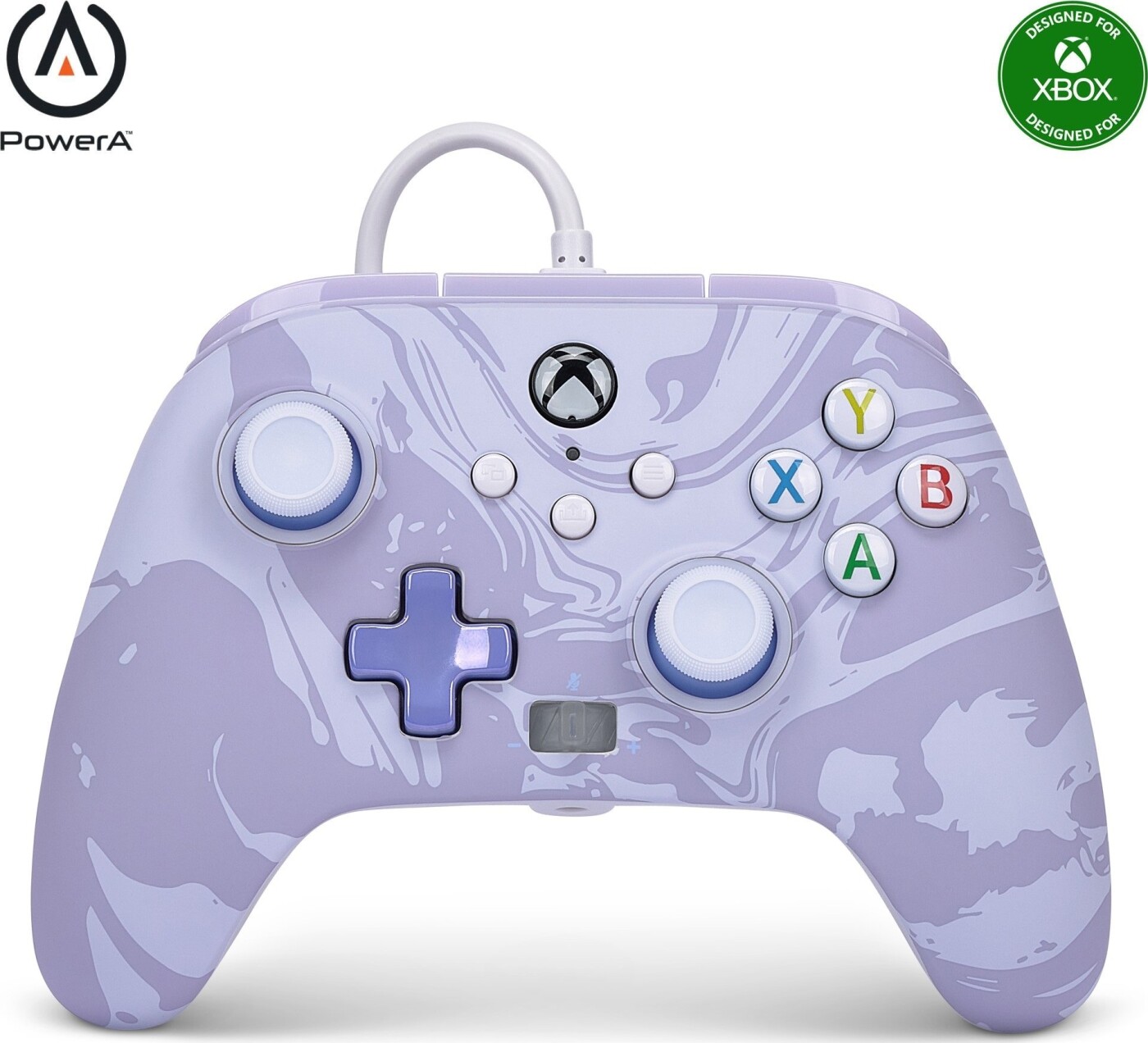 Se Powera Enhanced Wired Controller - Xbox Series X/s - Lavender Swirl hos Gucca.dk