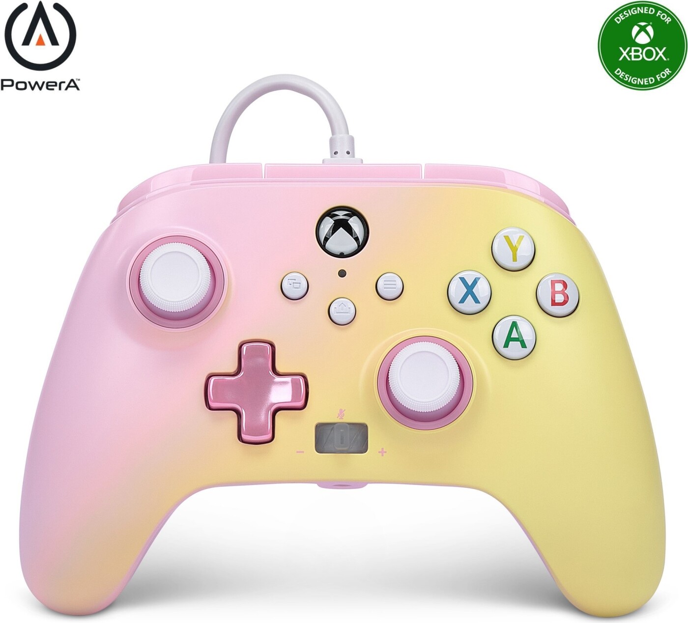 Se Powera Enhanced Wired Controller - Xbox Series X/s - Pink Lemonade hos Gucca.dk