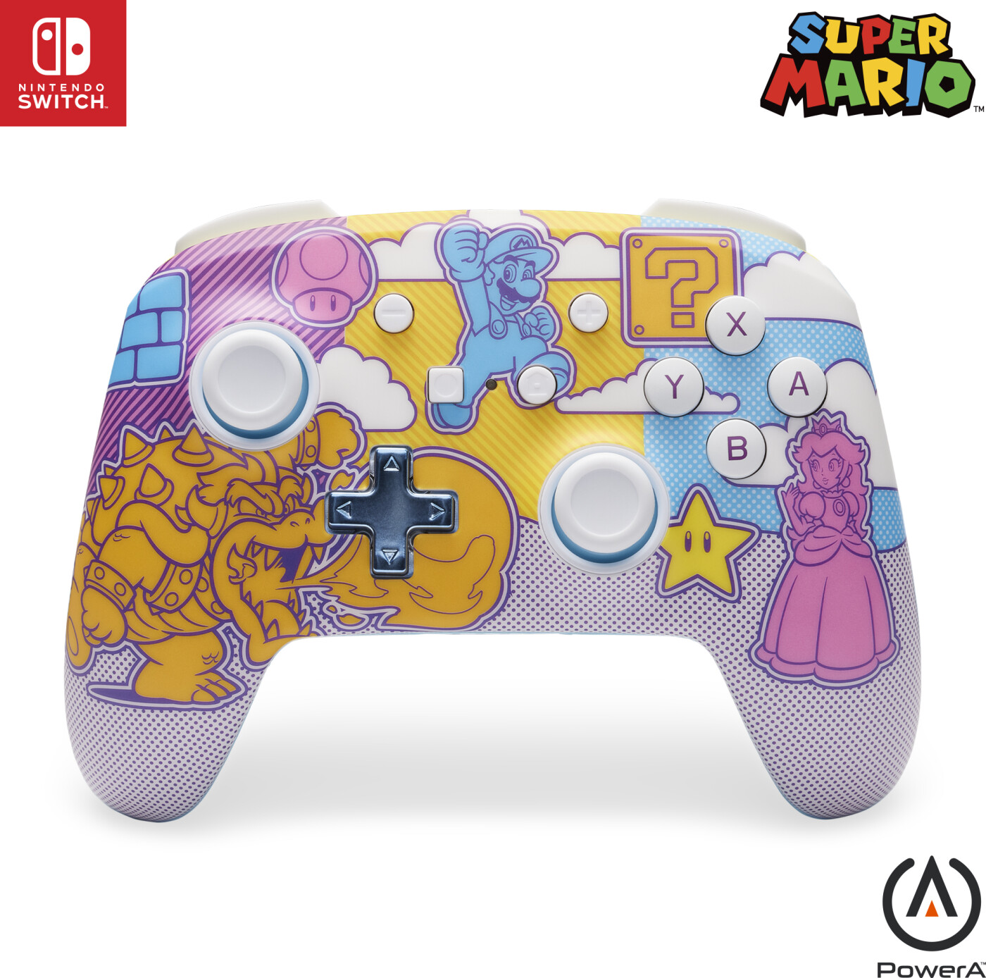 Powera Enhanced Wireless Controller - Mushroom Kingdom Pop Art (nintendo Switch)