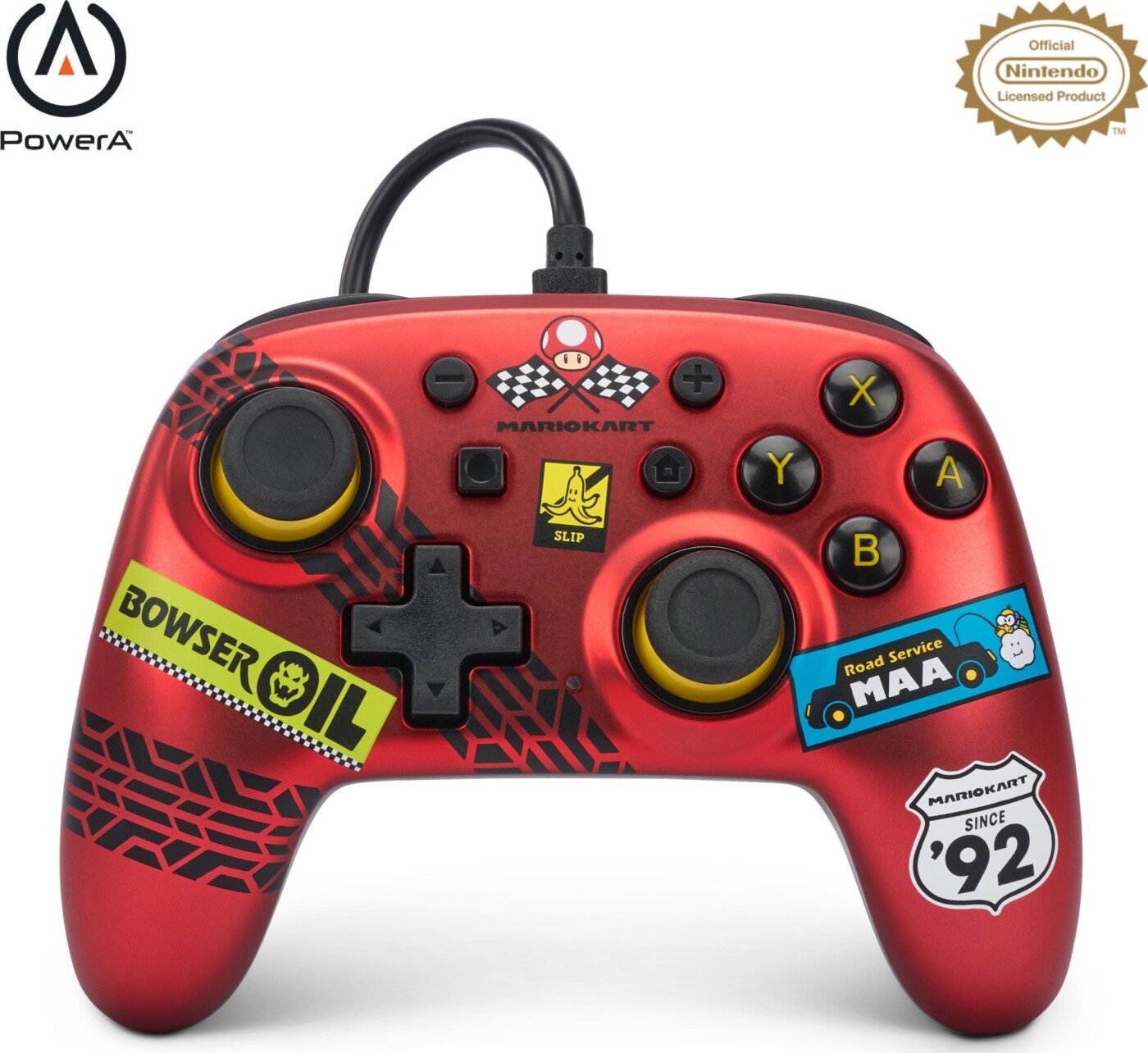 Powera Nano Wired Switch Controller - Mario Kart: Racer Red