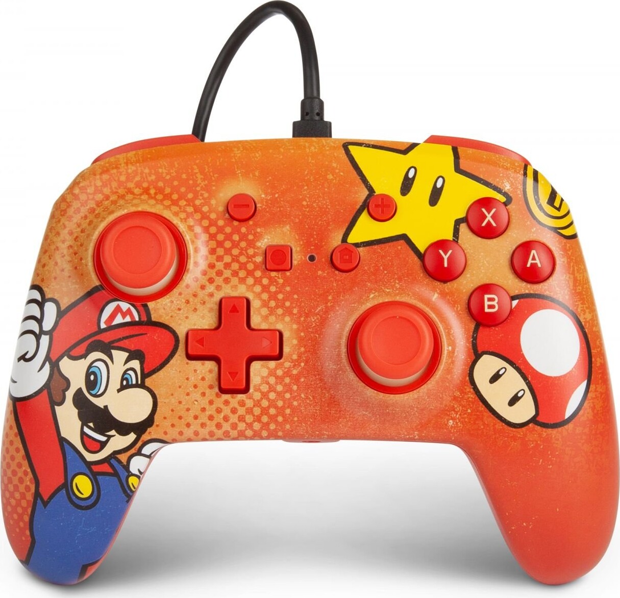 Se Powera - Nintendo Switch Enhanced Controller - Mario Vintage - Orange hos Gucca.dk
