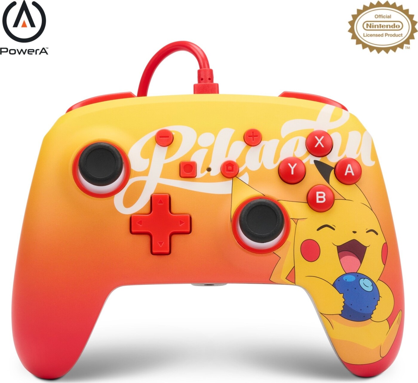 Powera Nsw Enh Wired Controller - Oran Berry Pikachu