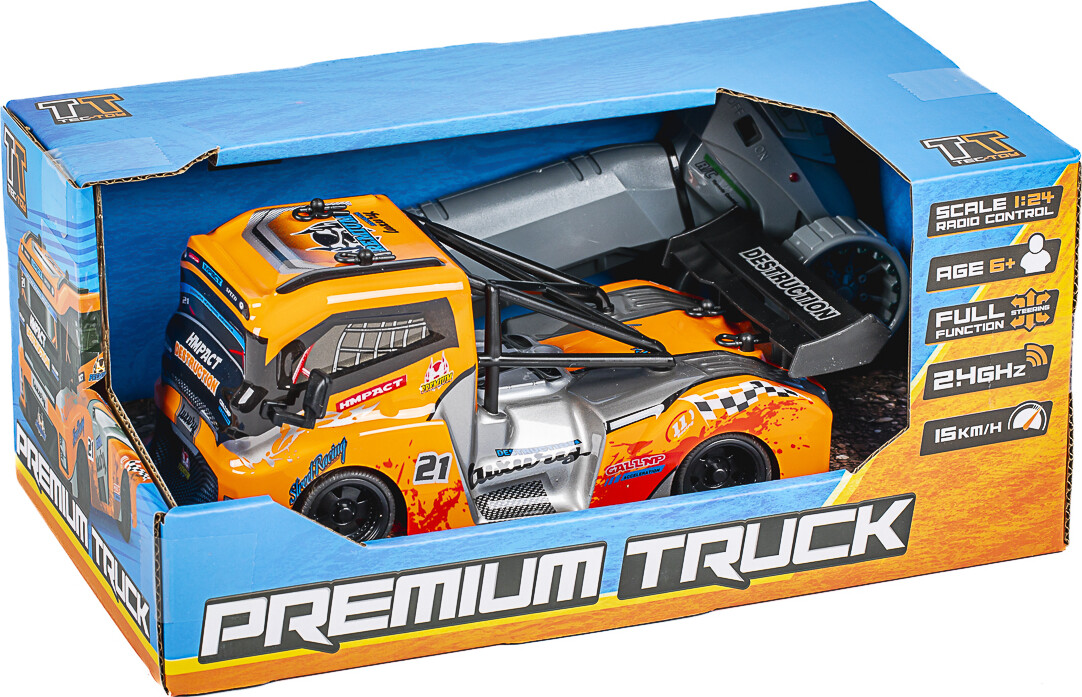 Tec-toy - Premium Truck R/c Lastbil - 1:24 - 2,4 Ghz - Orange